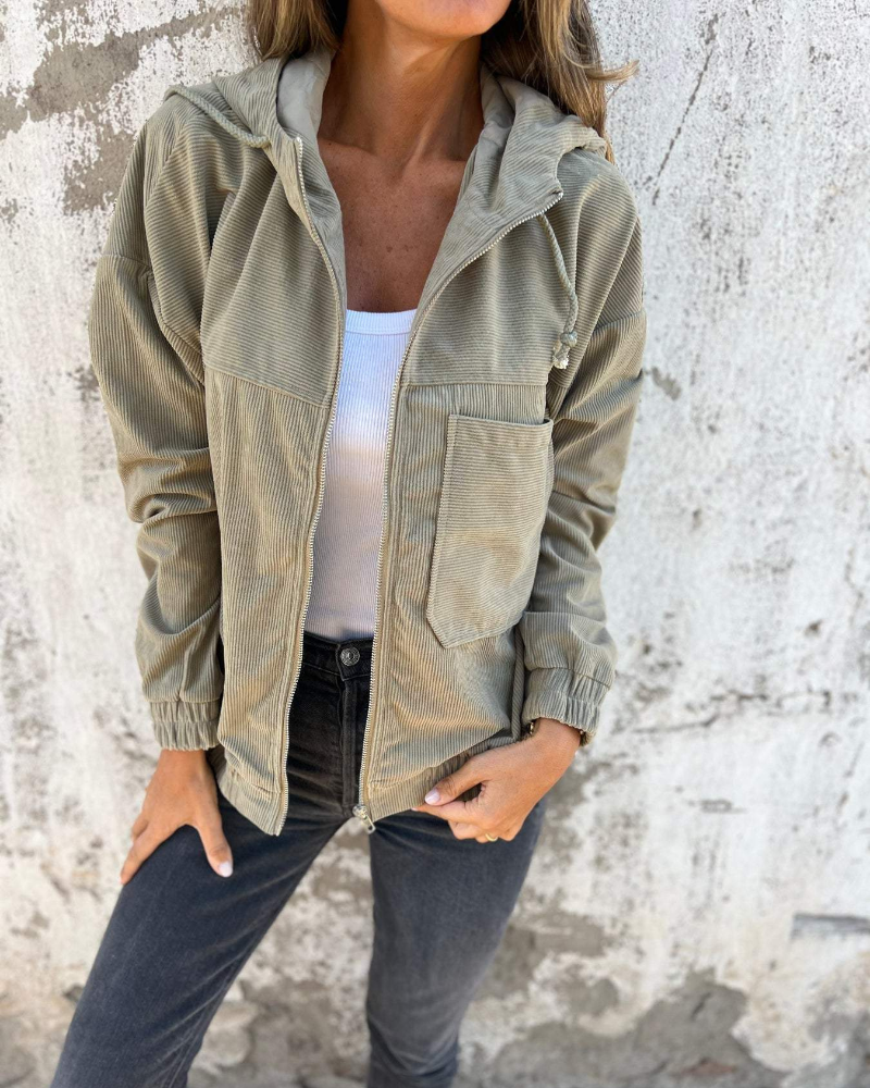 EMILIAN | Gekräuselte Samtjacke