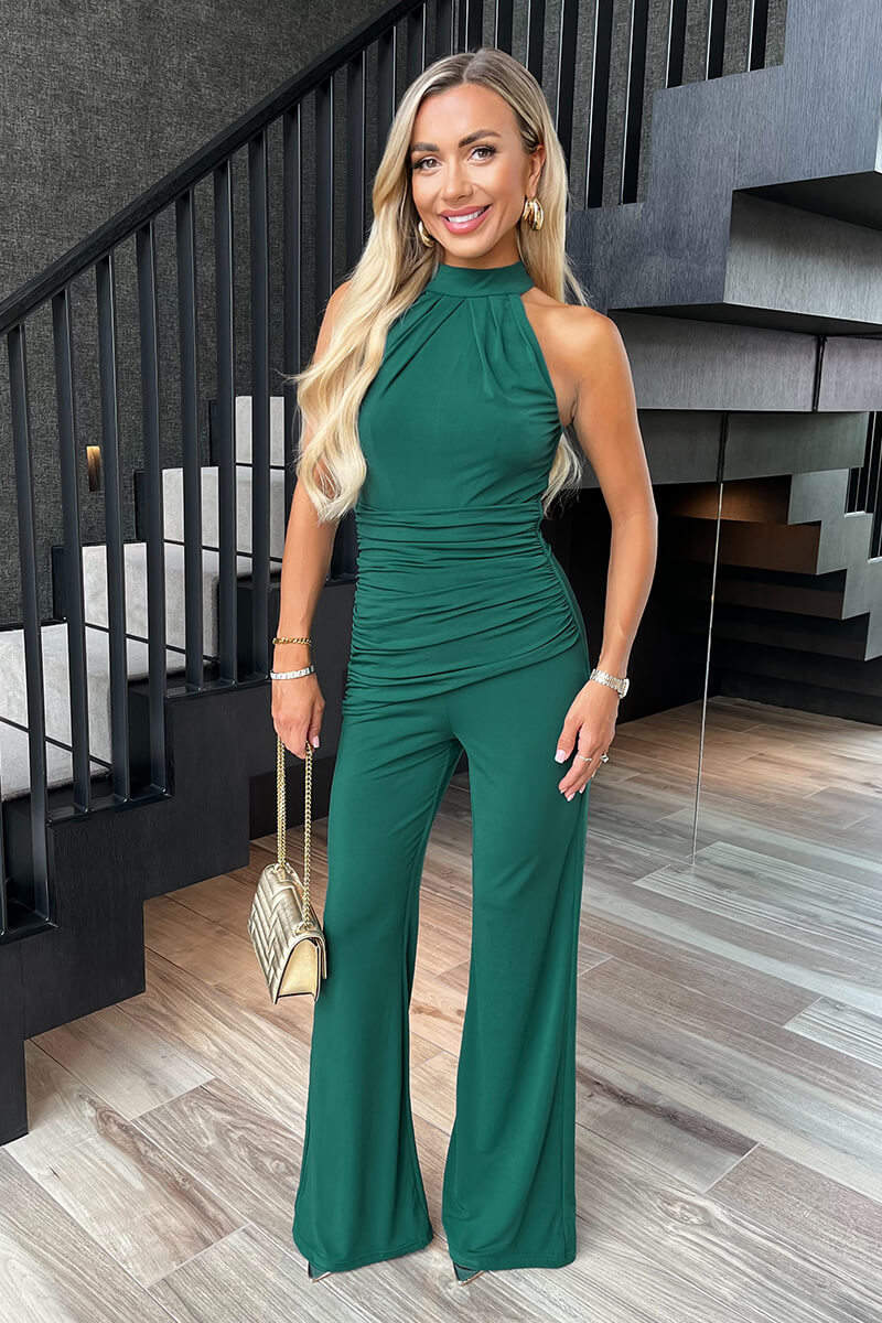 MABEL | Eleganter Plissee-Halter-Jumpsuit