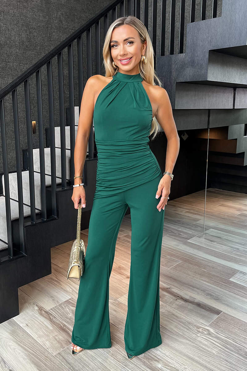 MABEL | Eleganter Plissee-Halter-Jumpsuit