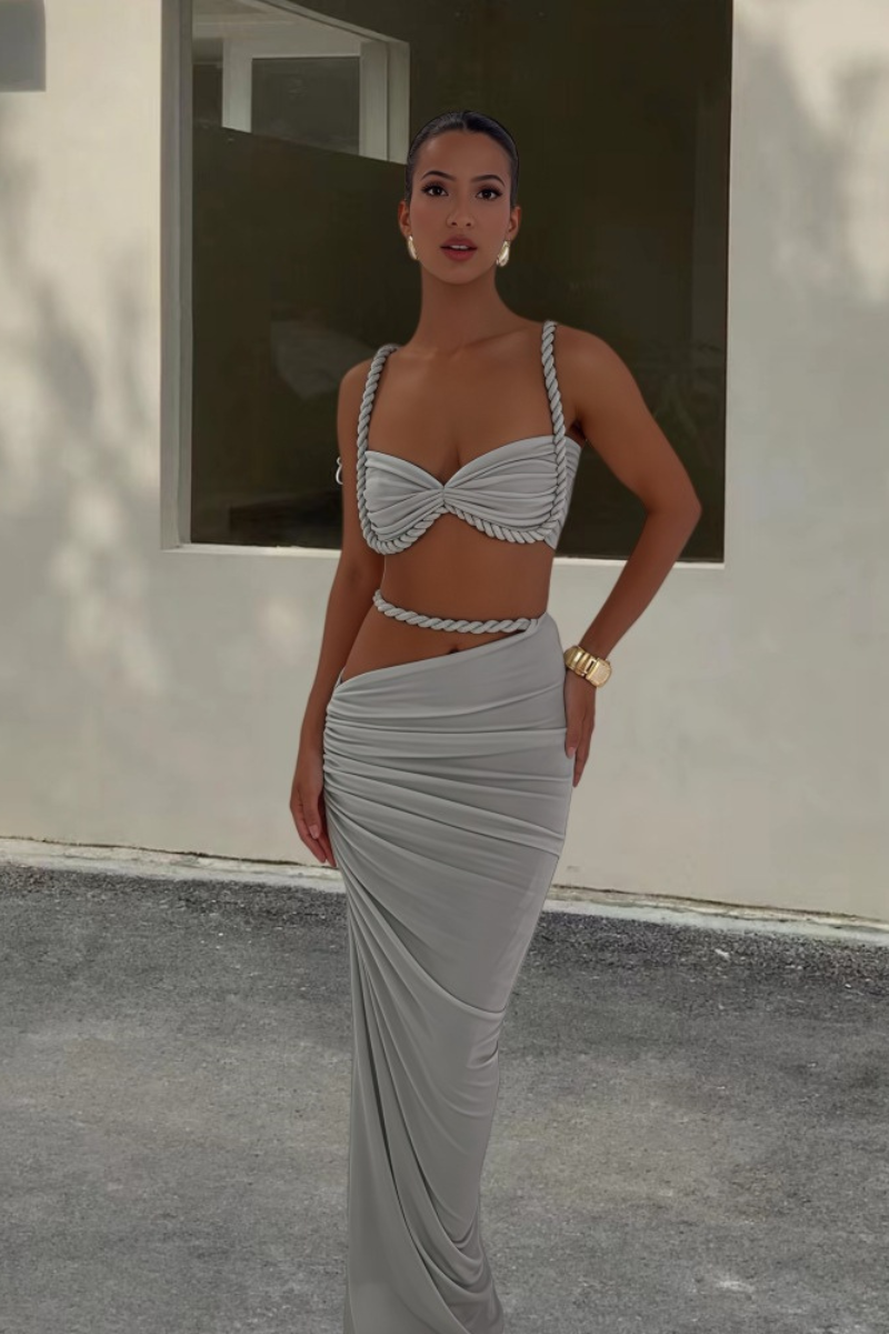SYLVIE | Geflochtenes Maxikleid