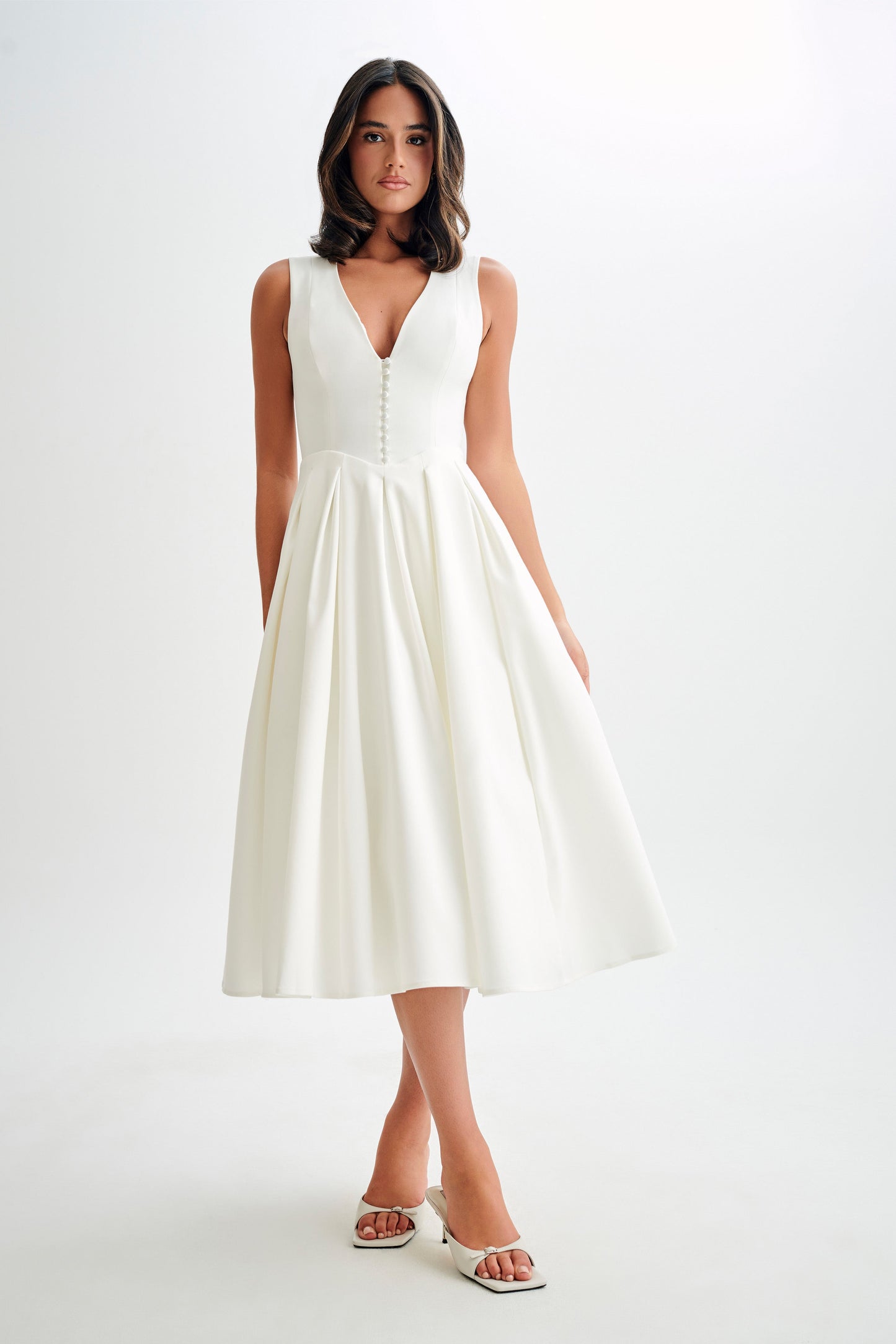 CHRISTINE | Ärmelloses Midikleid