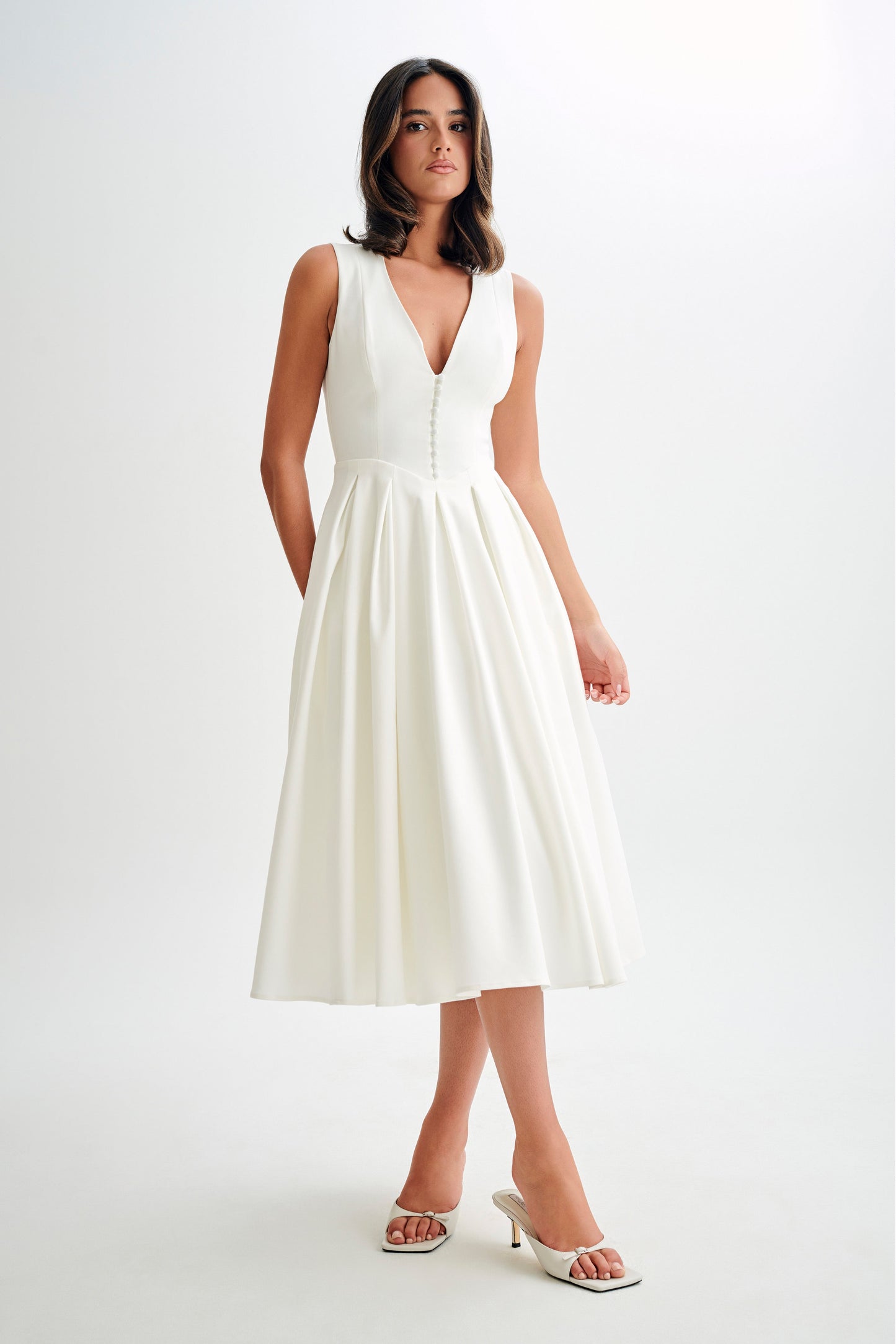 CHRISTINE | Ärmelloses Midikleid