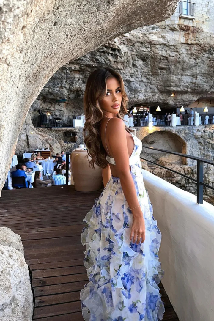 GISELE - Maxikleid mit Rüschen