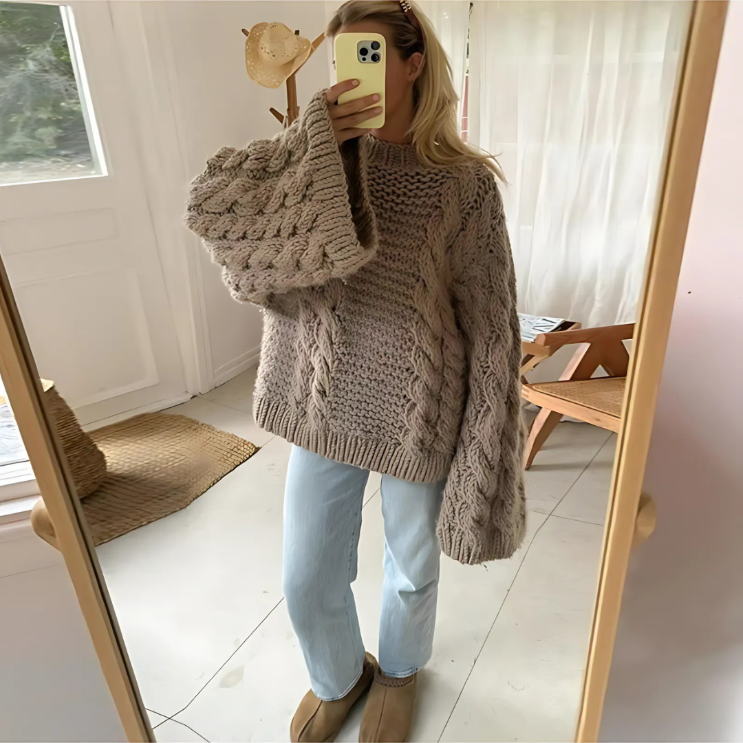 LINDA - Übergroßer Strickpullover
