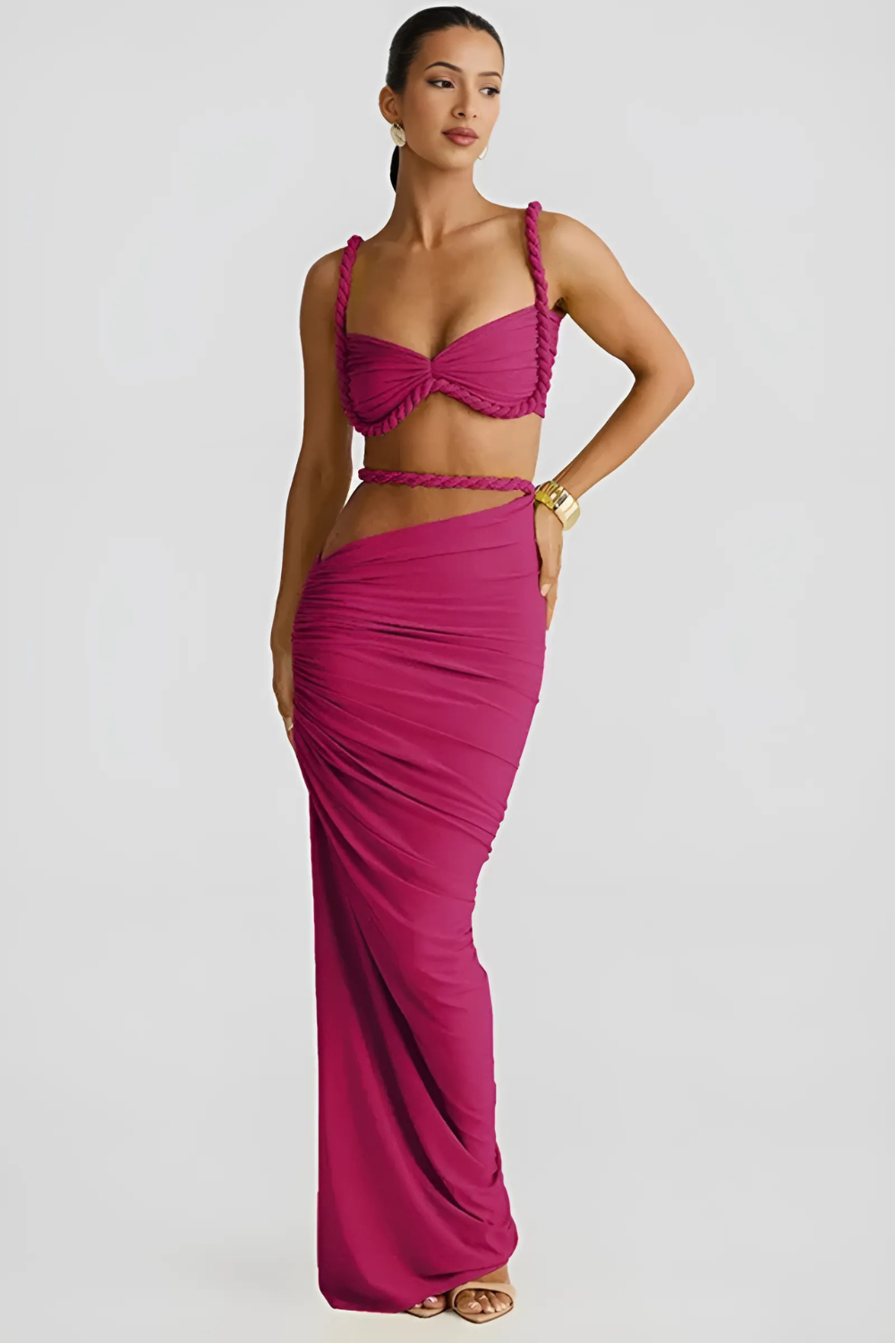 SYLVIE | Geflochtenes Maxikleid
