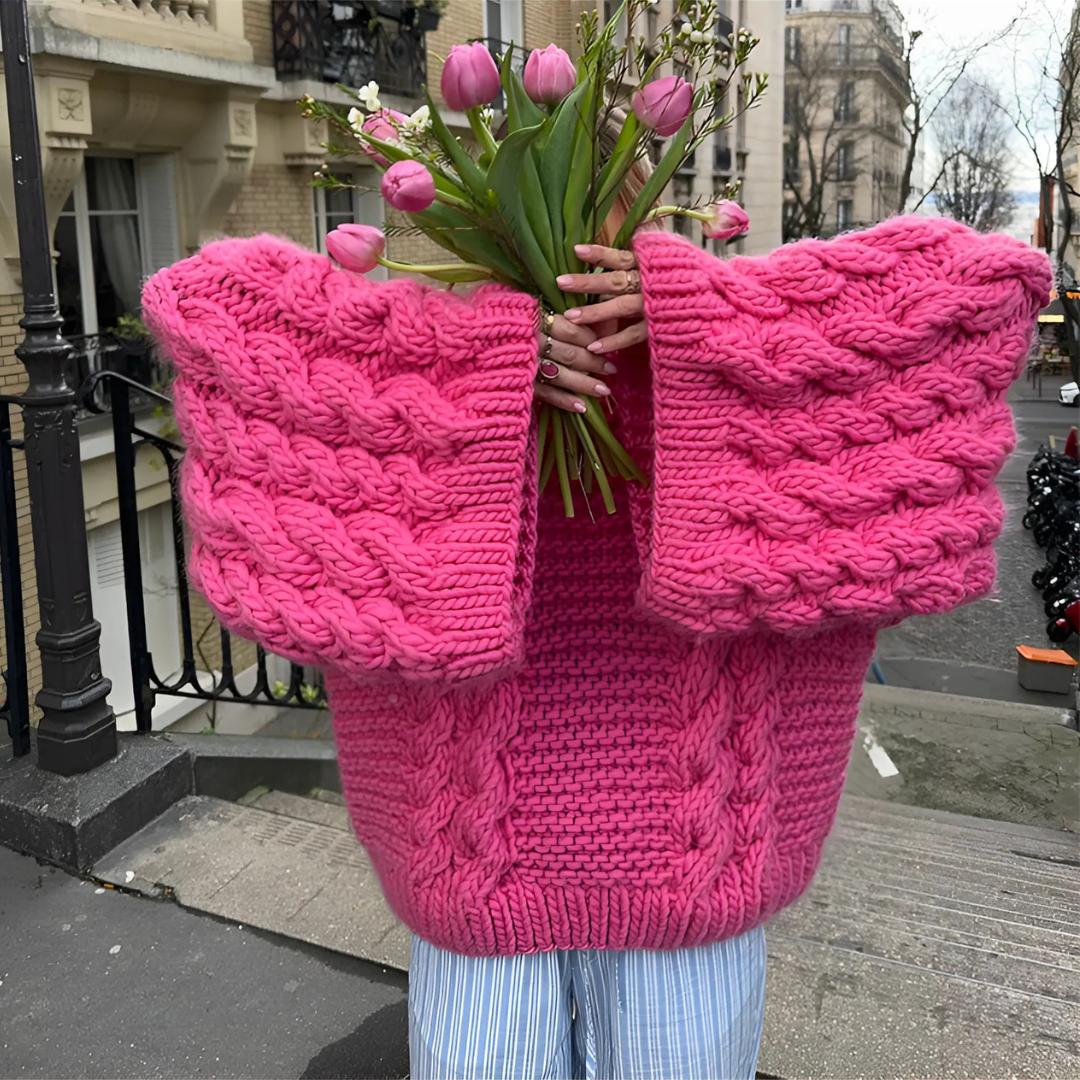 LINDA - Übergroßer Strickpullover