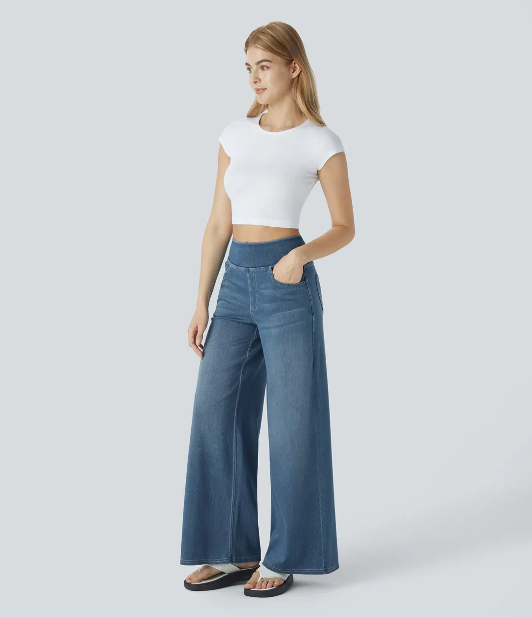 EMMA | Hoch taillierte Baggy-Hose