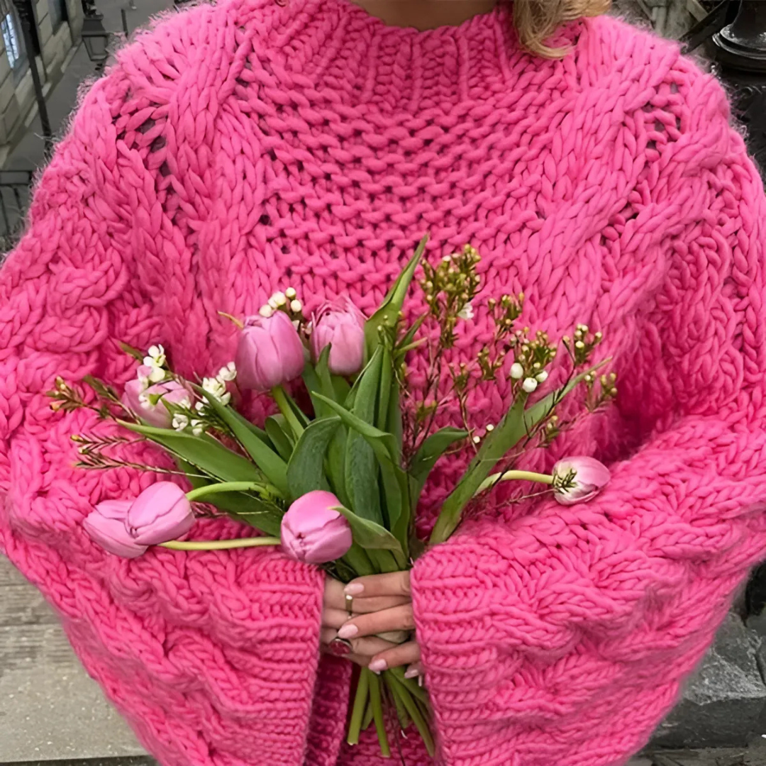 LINDA - Übergroßer Strickpullover