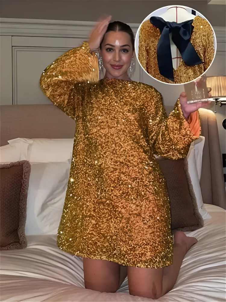 ANGEL - Paillettenkleid mit Schleife