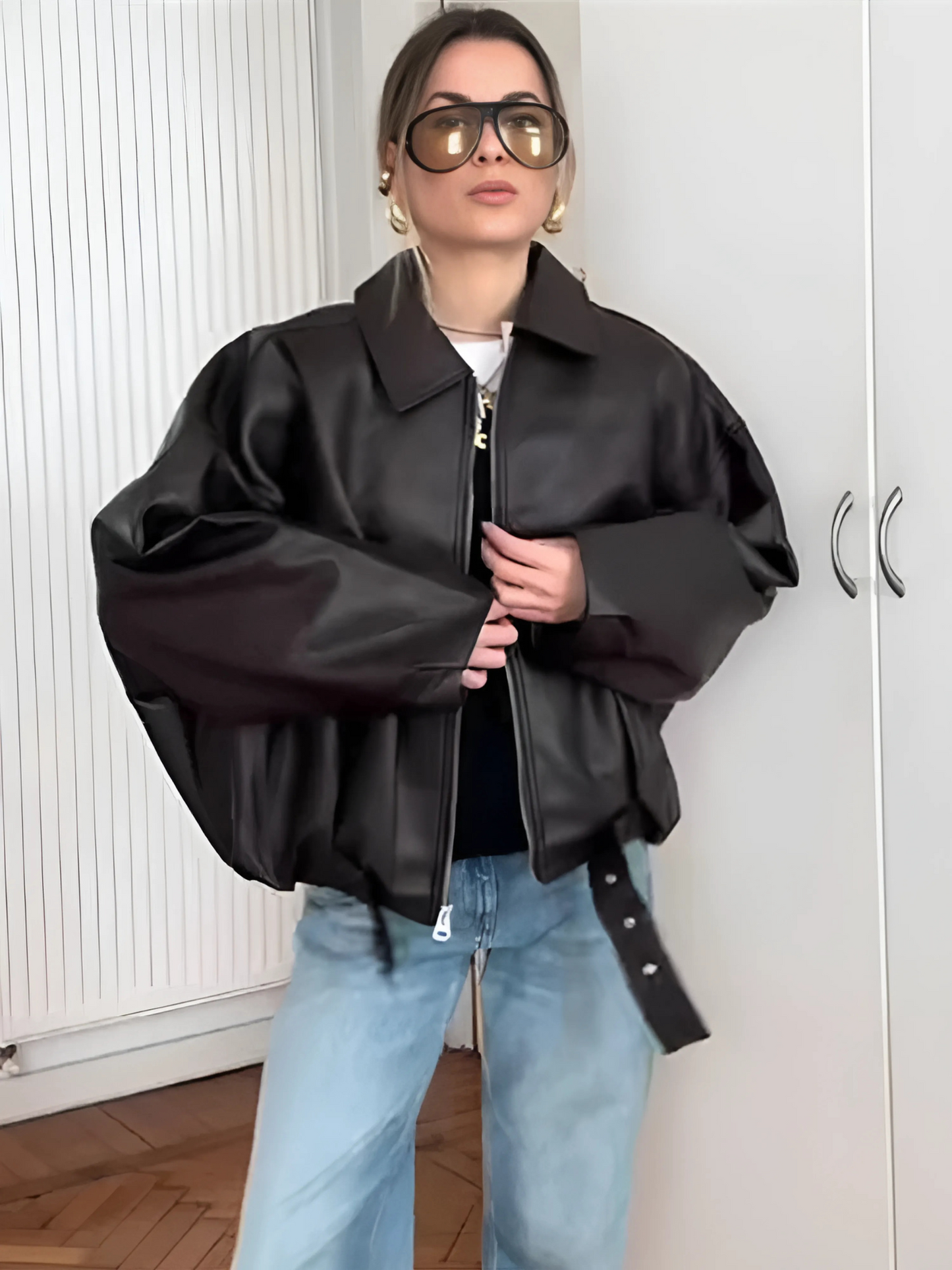 CARA | Retro Street Lederjacke