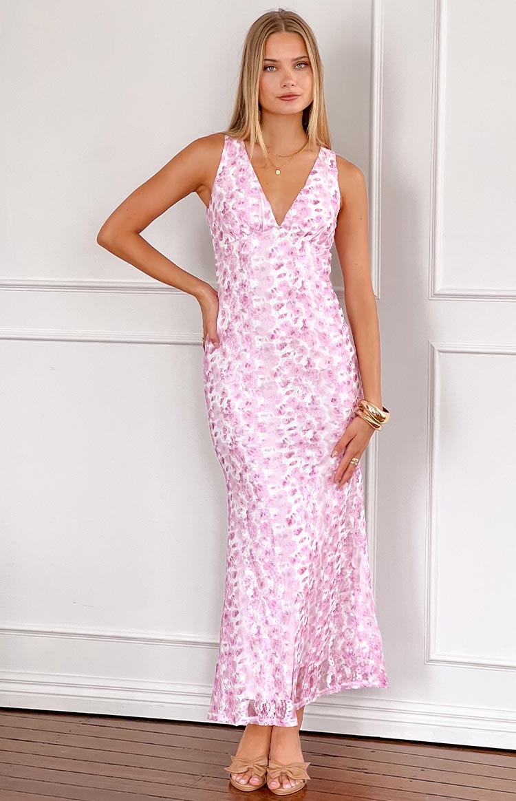 LIZZY | Spitze Rosa Maxikleid