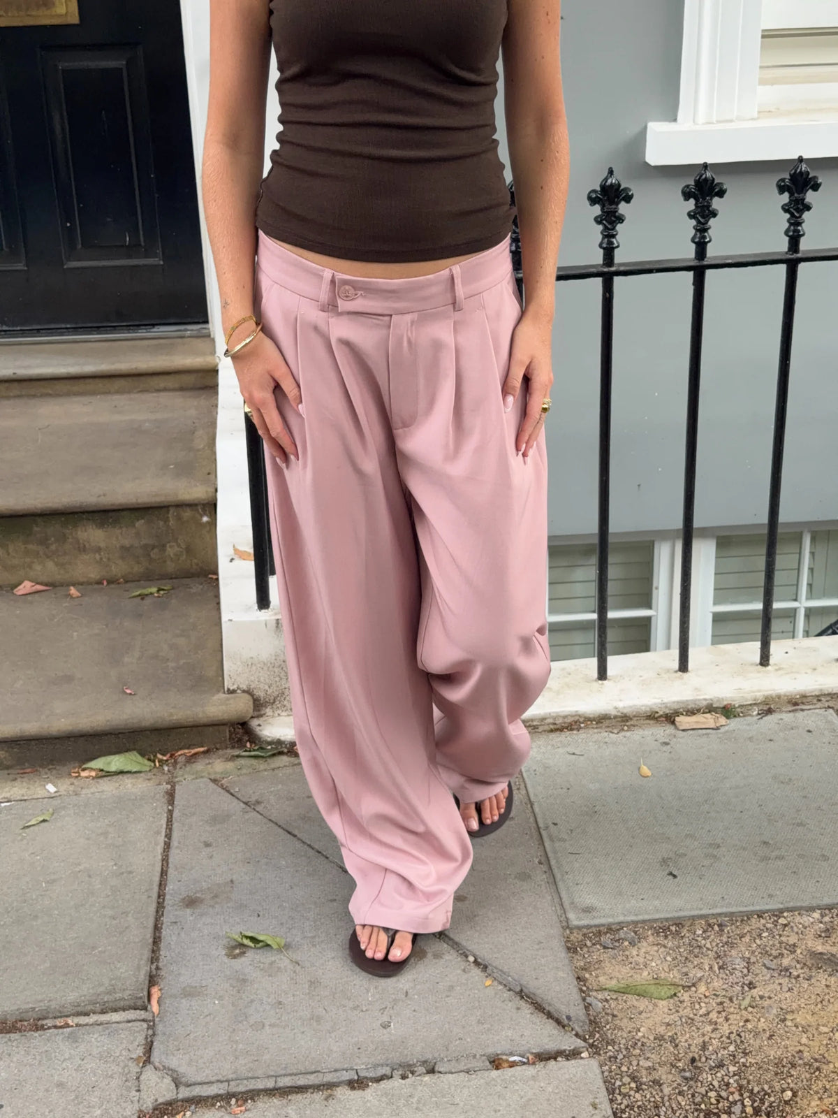 RILEY | Hochtaillierte Hosen mit weitem Bein