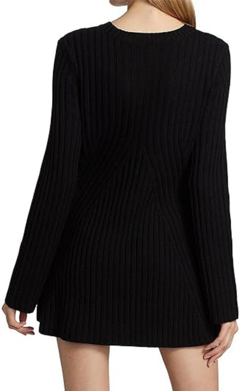 LEIGH | Minimalistisches Geripptes Strickkleid