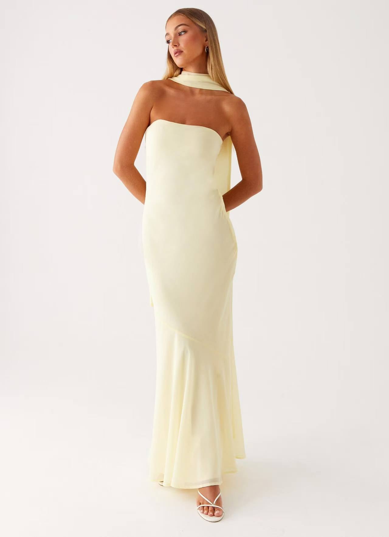 CHARLOTTE | Chiffon-Maxikleid