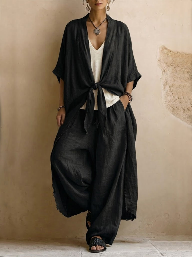 ZELDA | Oversized-Kimono-Set mit weiter Hose