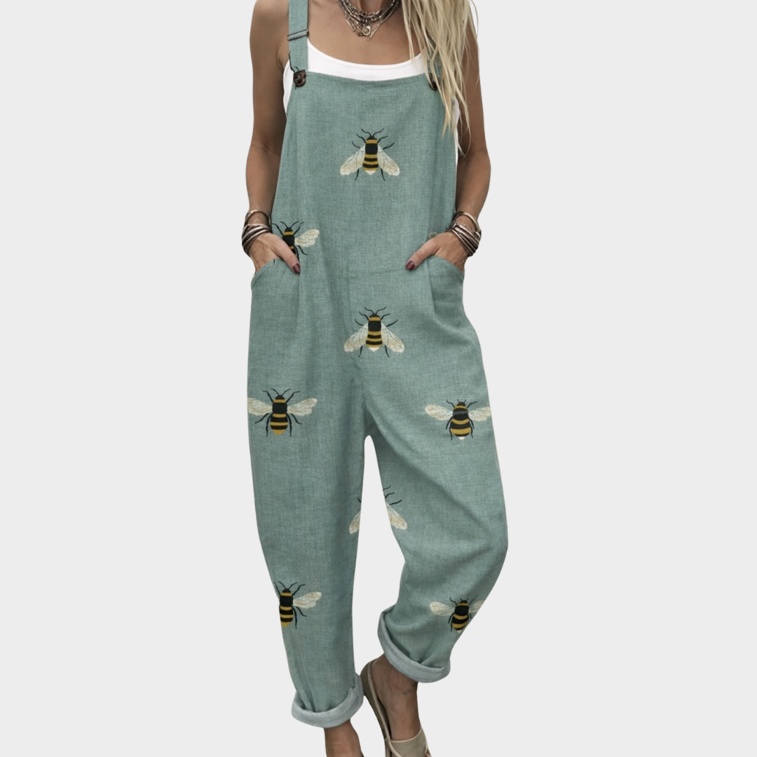 RAQUEL | Bequeme bedruckte Latzhose