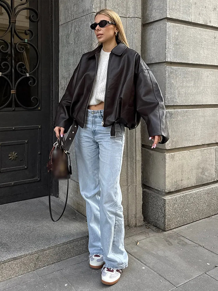 CARA | Retro Street Lederjacke