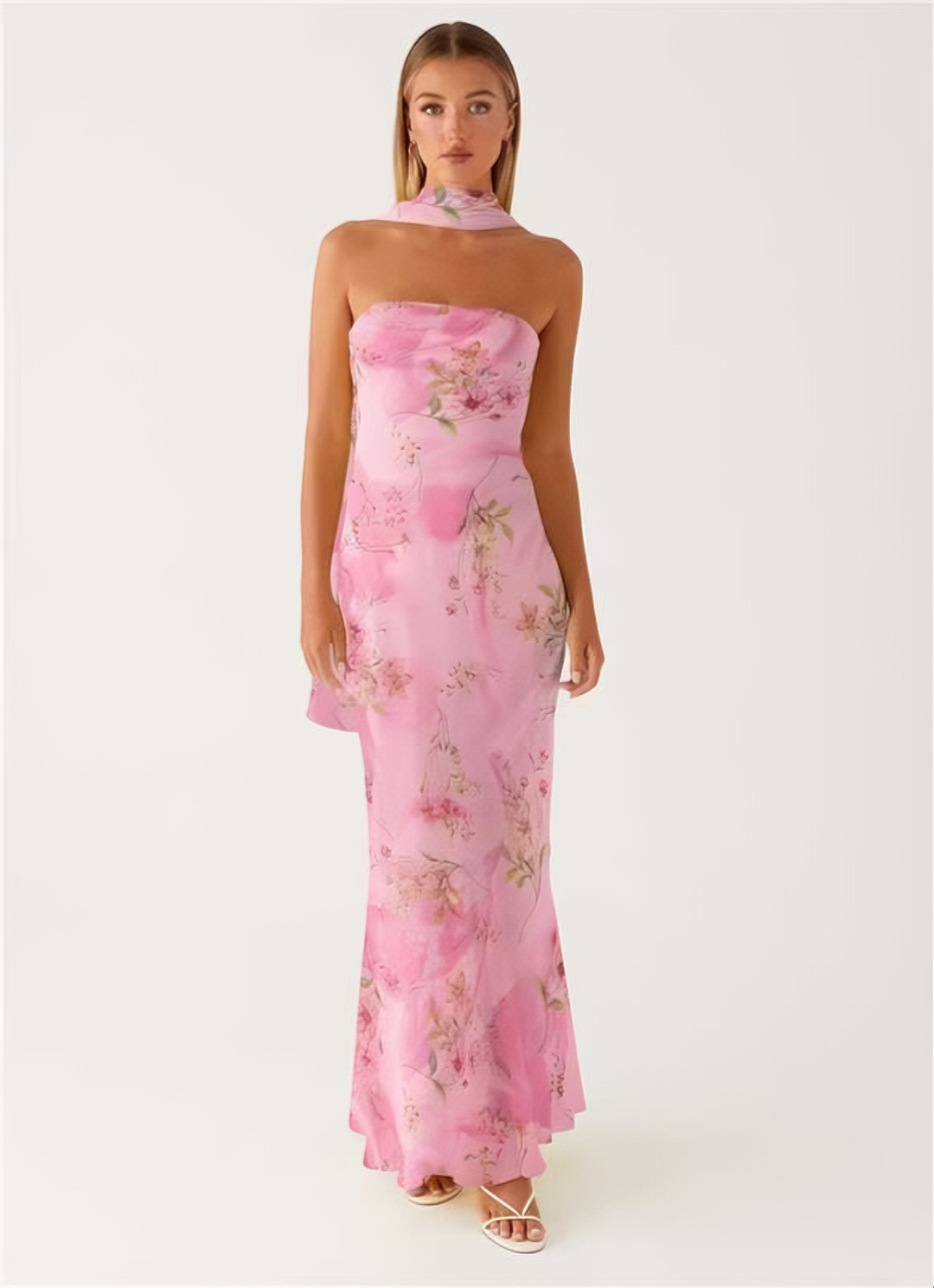 CHARLOTTE | Chiffon-Maxikleid