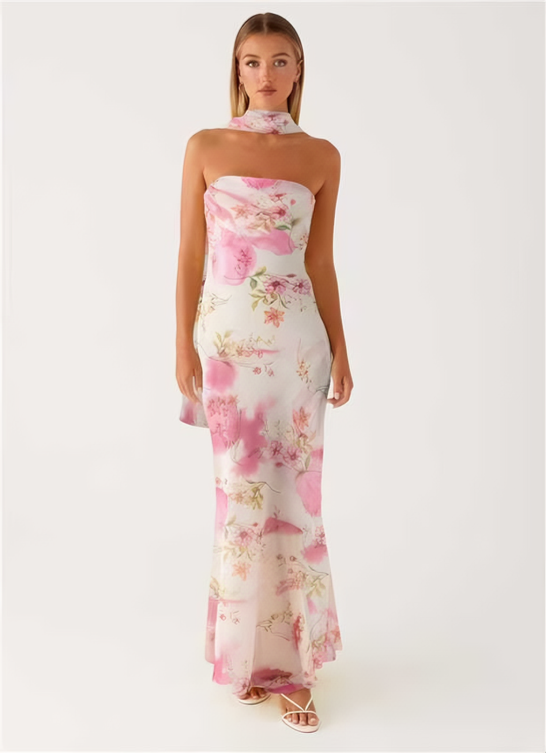 CHARLOTTE | Chiffon-Maxikleid
