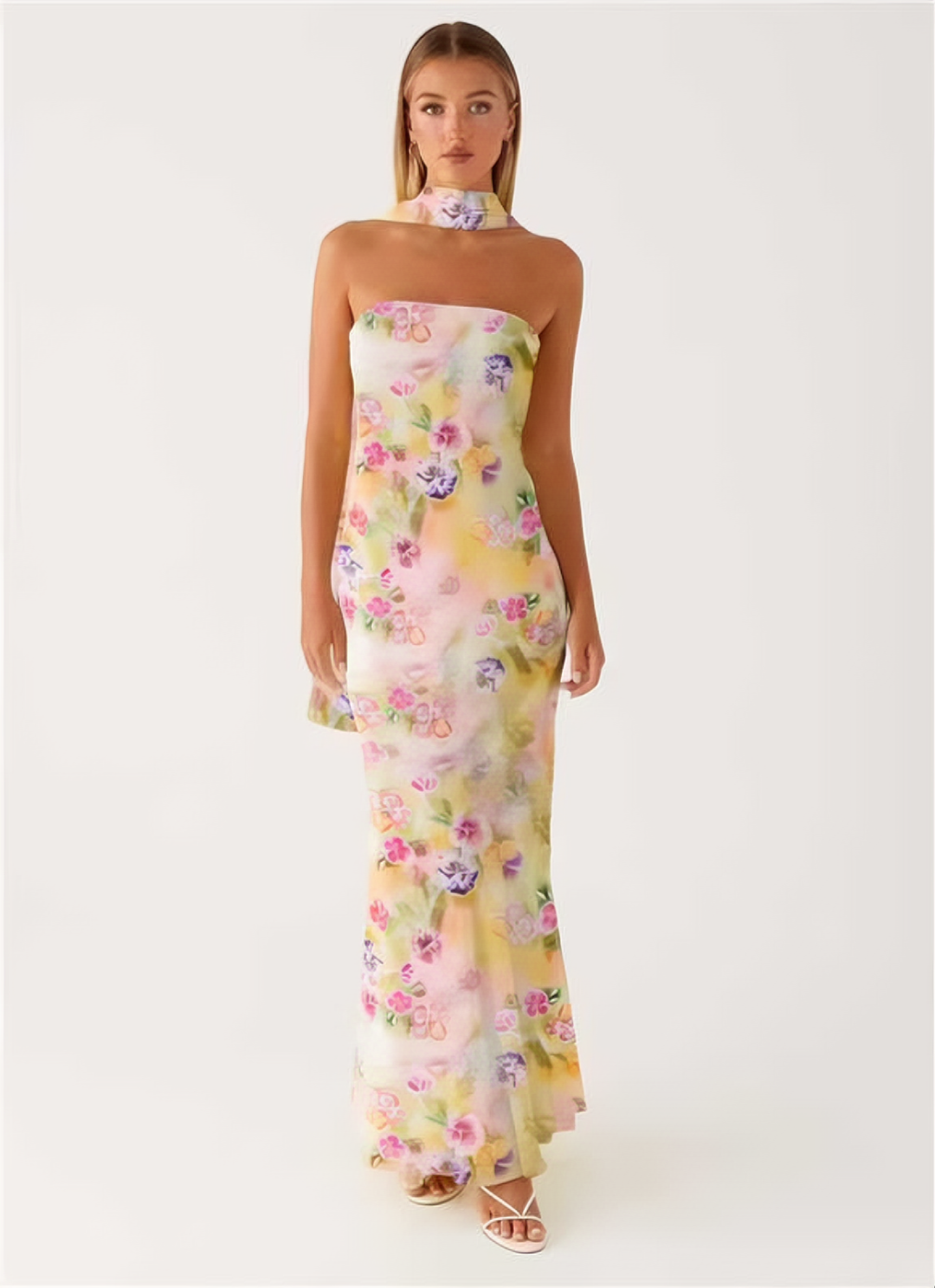 CHARLOTTE | Chiffon-Maxikleid