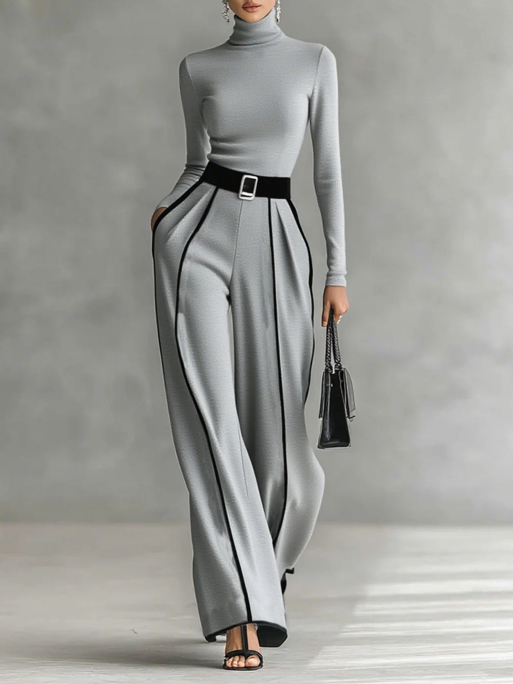 VENA | Zweiteiliges Set mit Kontrastdetails