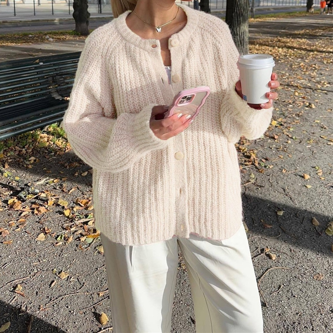 BERTHA | Schicke Strickpullover-Jacke