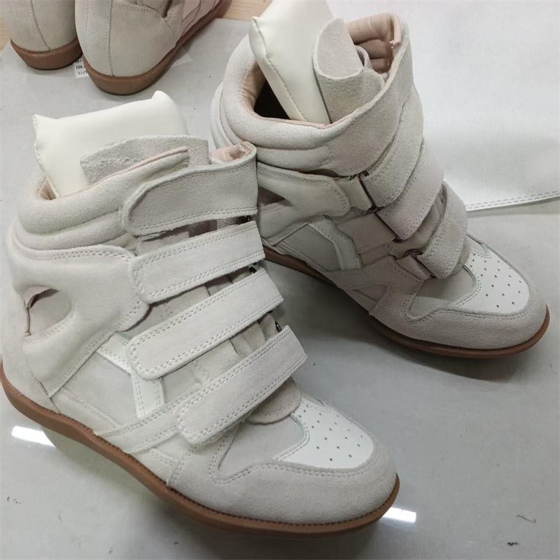 ISA | Schlanke Keilsneakers aus Leder