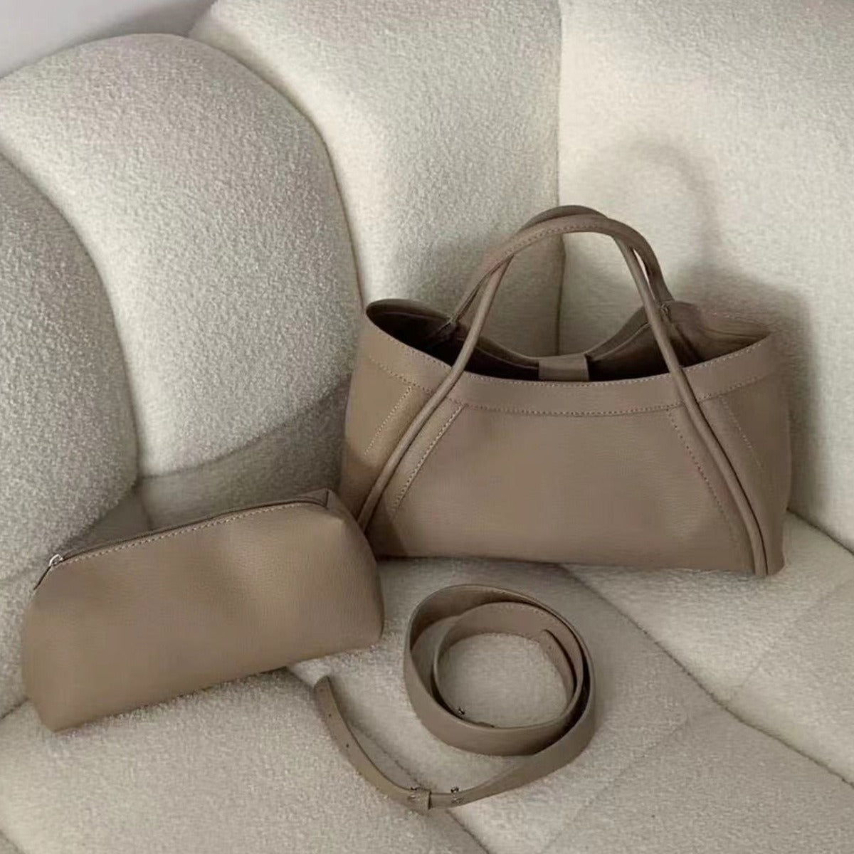 MALOU | Schicke Tragetasche mit Kosmetiktasche