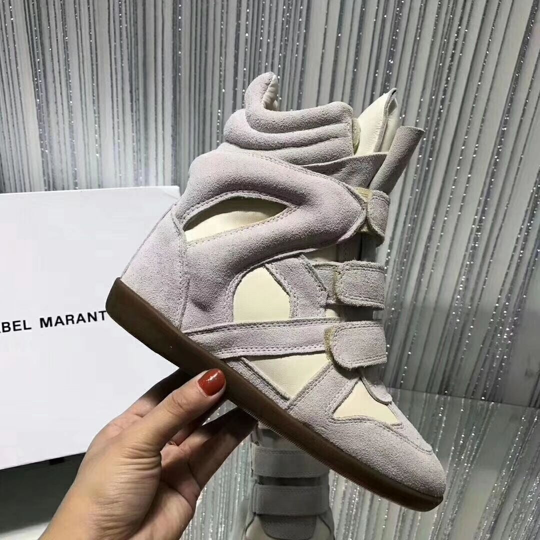 ISA | Schlanke Keilsneakers aus Leder