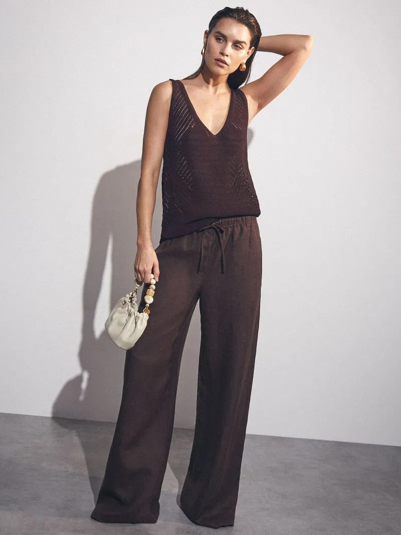 GLYJEL | Relaxed Fit Hose mit weitem Bein