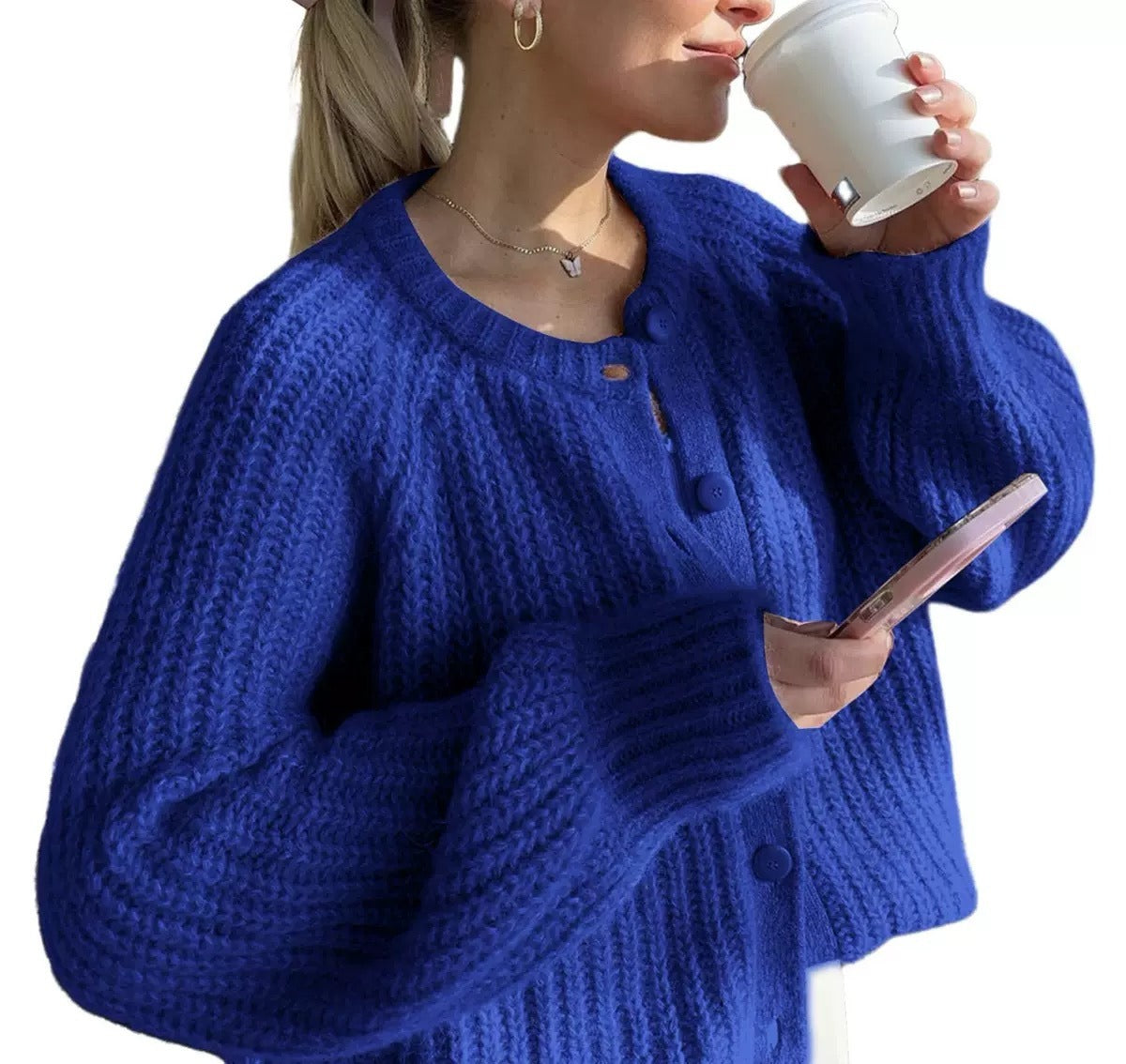 BERTHA | Schicke Strickpullover-Jacke