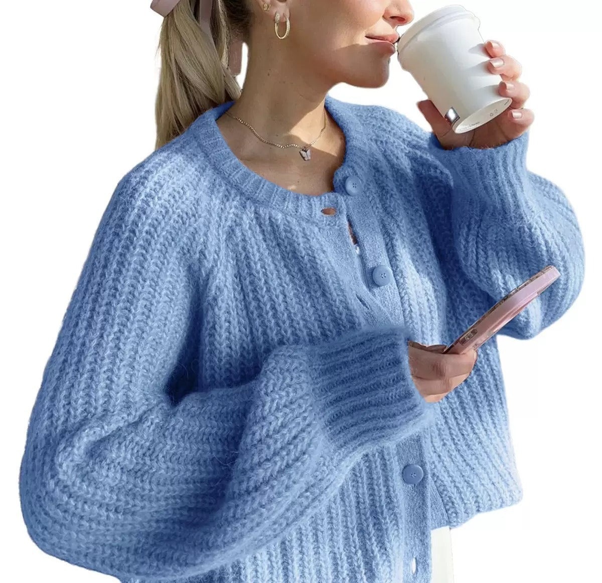 BERTHA | Schicke Strickpullover-Jacke