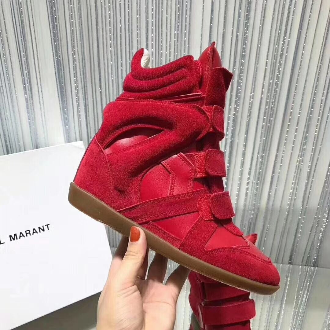 ISA | Schlanke Keilsneakers aus Leder