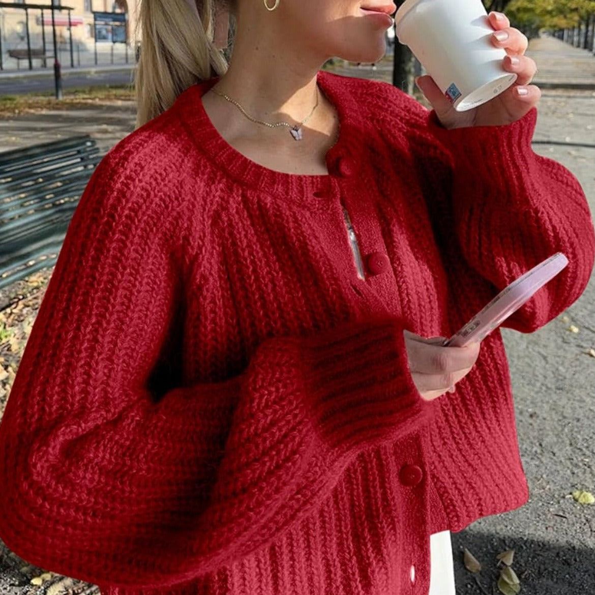 BERTHA | Schicke Strickpullover-Jacke