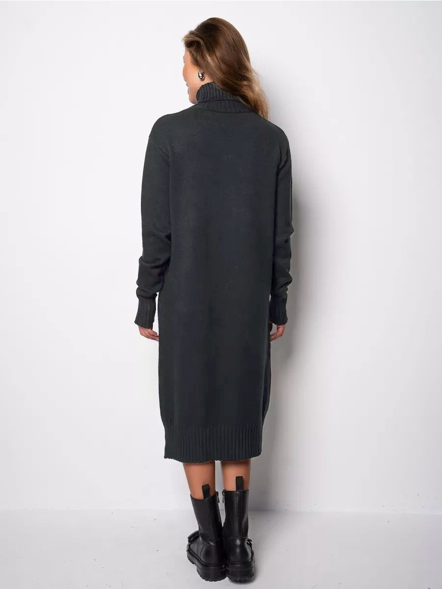 LORI | Elegantes Strickkleid mit hohem Halsausschnitt