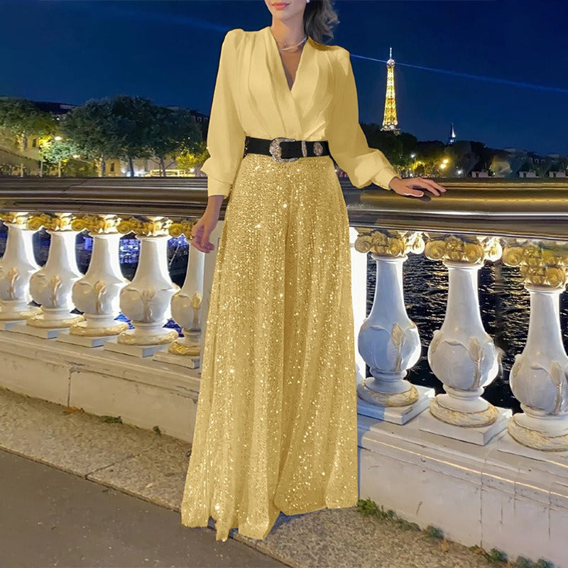 MARIA | Zeitloser Jumpsuit mit V-Ausschnitt