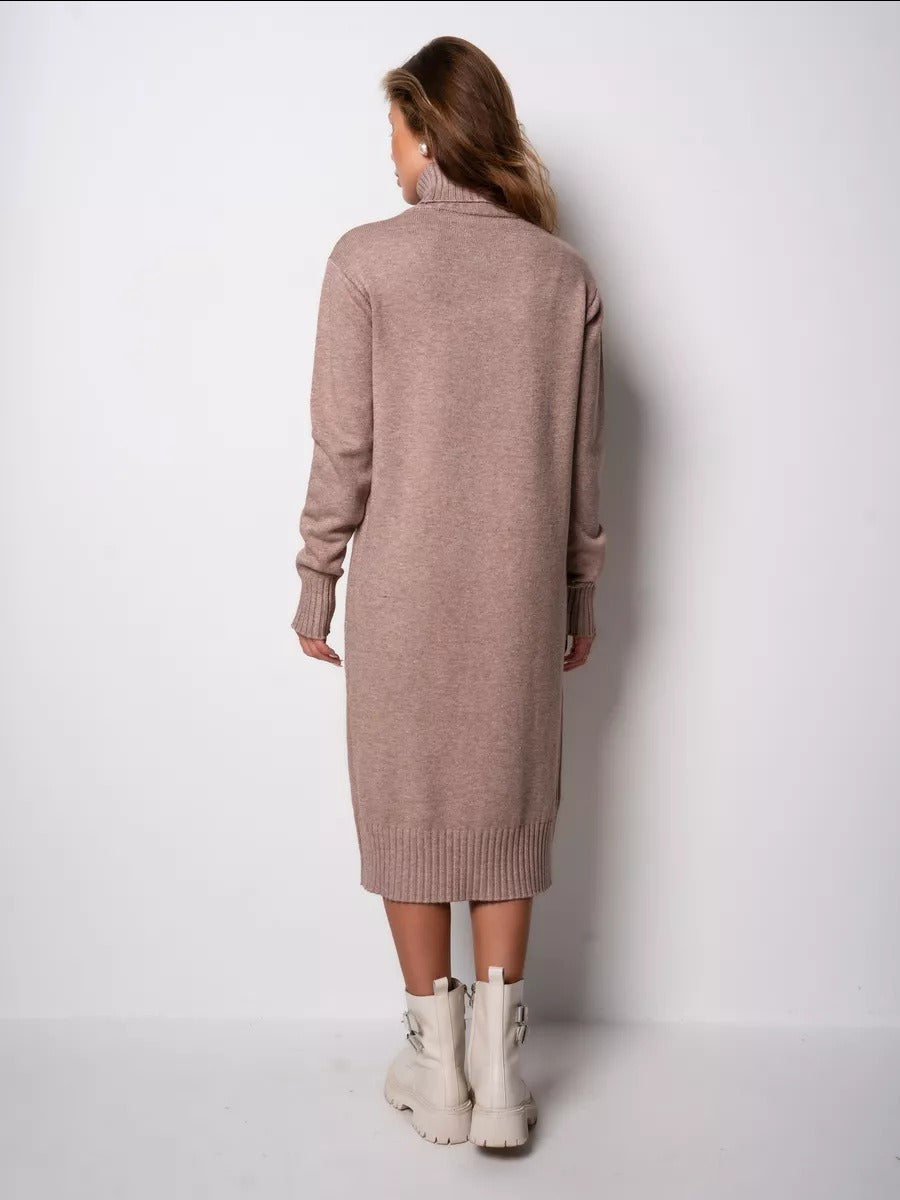 LORI | Elegantes Strickkleid mit hohem Halsausschnitt