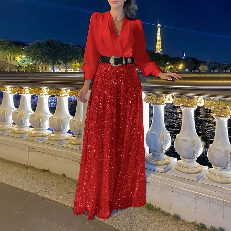 MARIA | Zeitloser Jumpsuit mit V-Ausschnitt