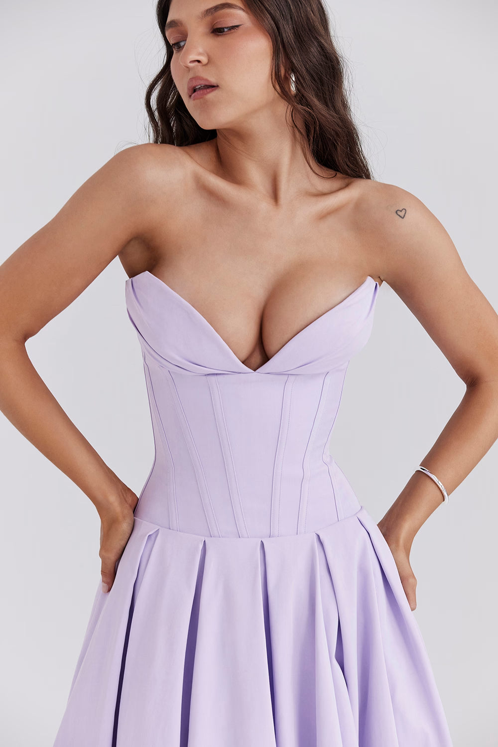 FEMKE | Trägerloses Midikleid