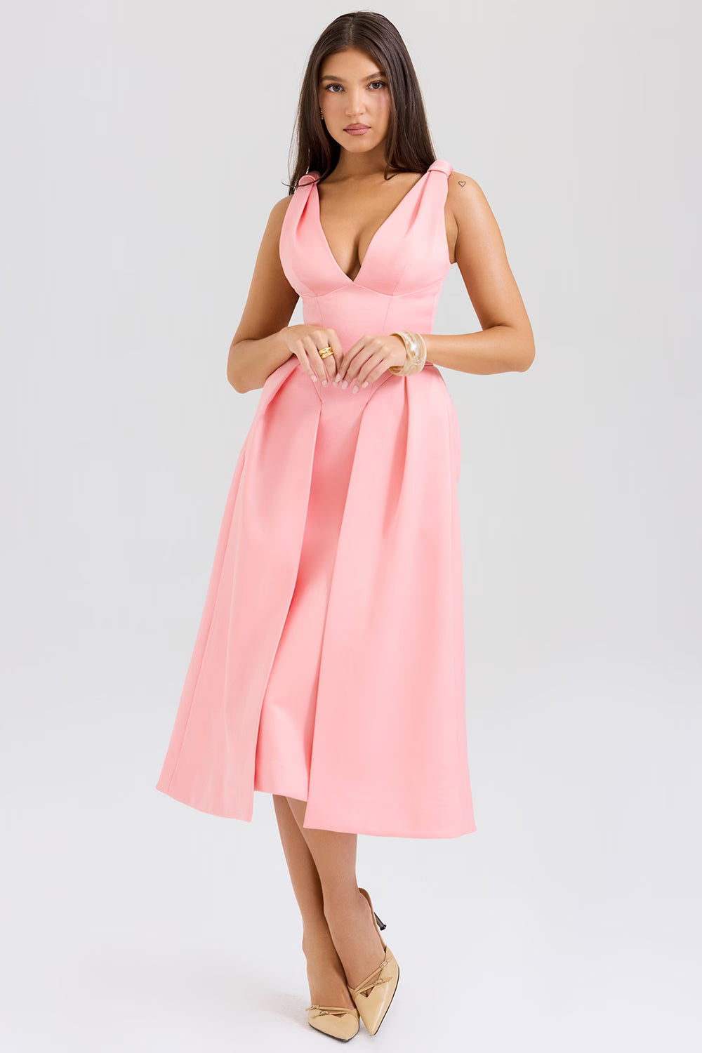 PAMMY | Satin Midikleid