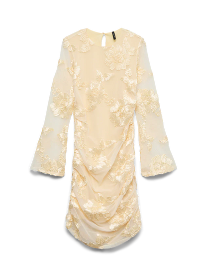 QUINN | Chic Mini-Kleid mit Floraler Stickerei