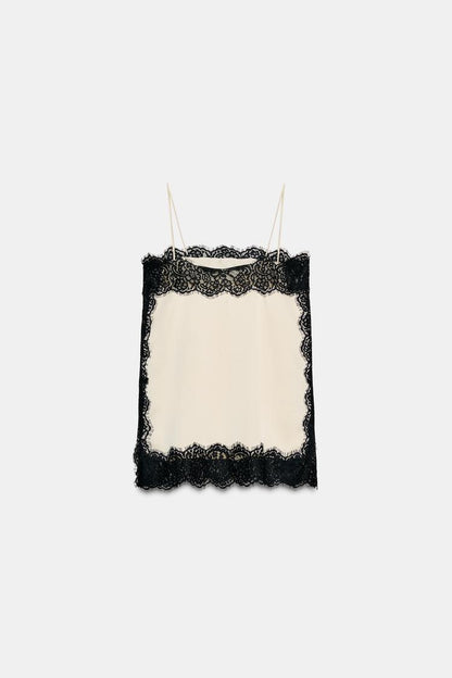 VERA | Satin-Minikleid mit Spitze