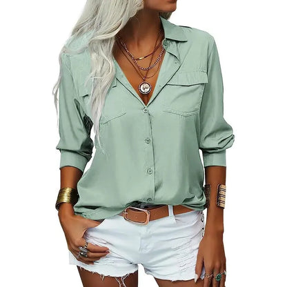 PHILINA | Lässige Bluse mit Knopfleiste