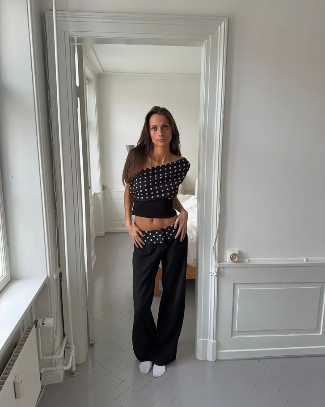 ZOE | Polka Top & Hose Set