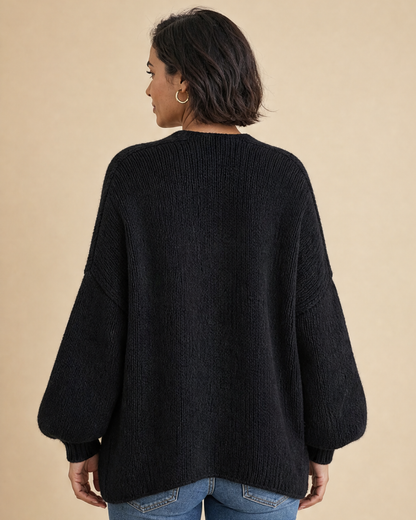 MELANIE | Langärmliger Cardigan mit offenem Vorderteil