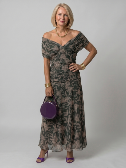 ANNEMARIE | Off-Shoulder Flow-Maxikleid