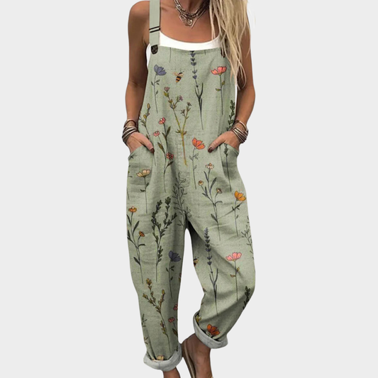 VIVIEN | Bequemer bedruckter Latzhosen-Overall
