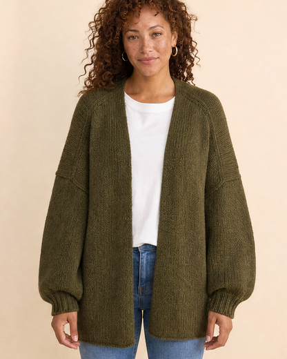 MELANIE | Langärmliger Cardigan mit offenem Vorderteil