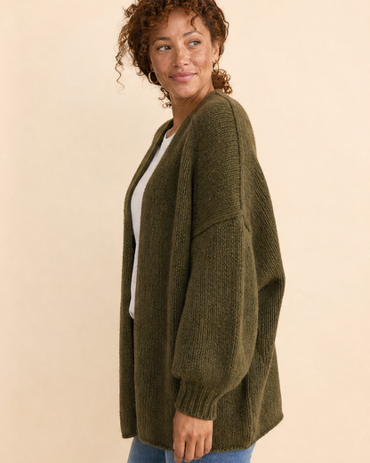 MELANIE | Langärmliger Cardigan mit offenem Vorderteil