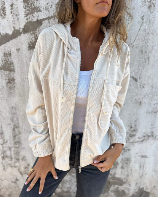 EMILIAN | Gekräuselte Samtjacke